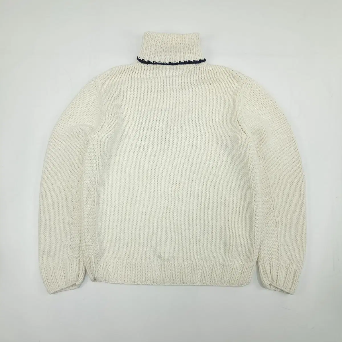 (CS180)L 타미힐피거 빅 로고 화이트 터틀넥 니트 knit 여성