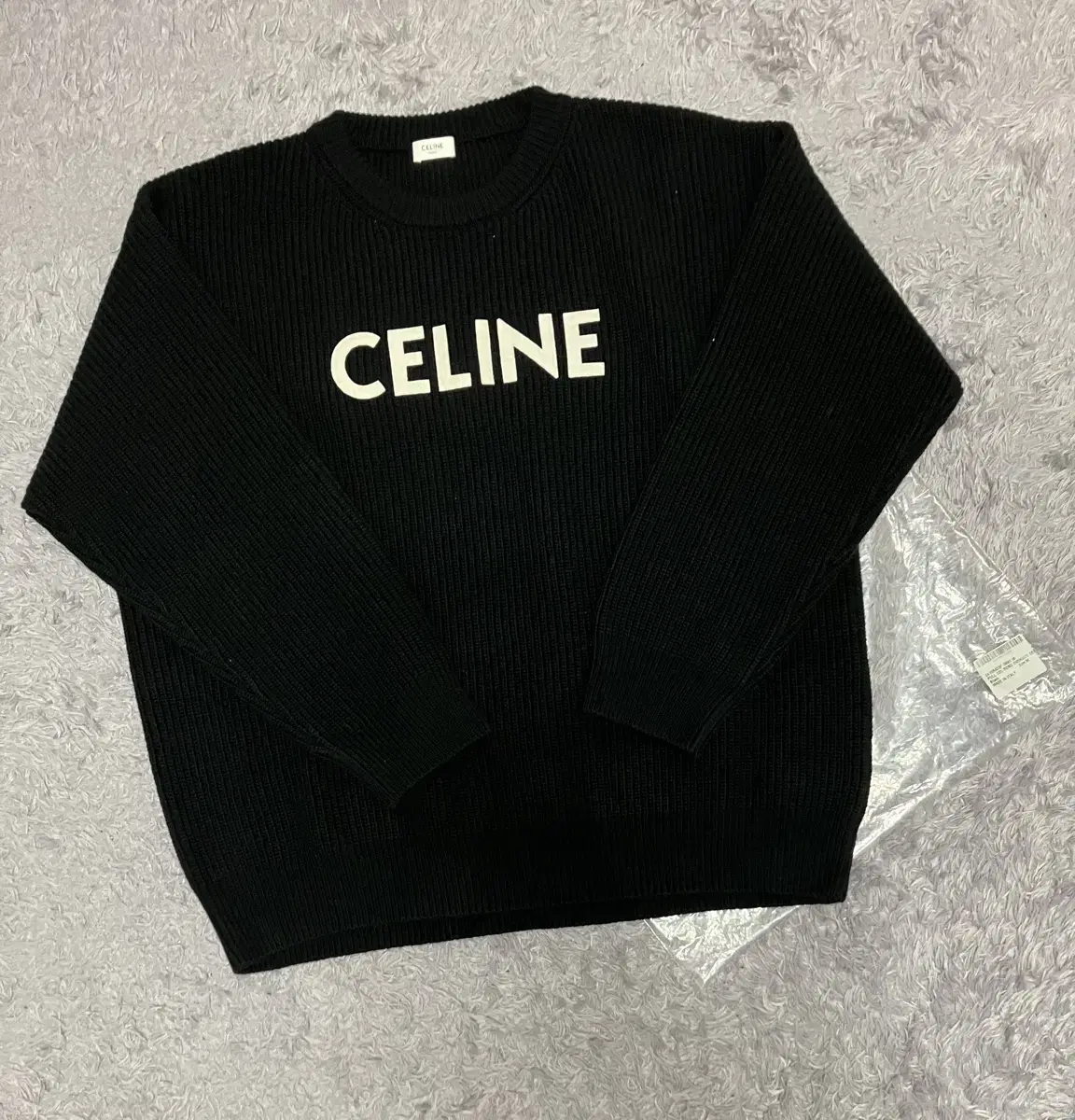 Seline Oversized Logo Sweater Black XL