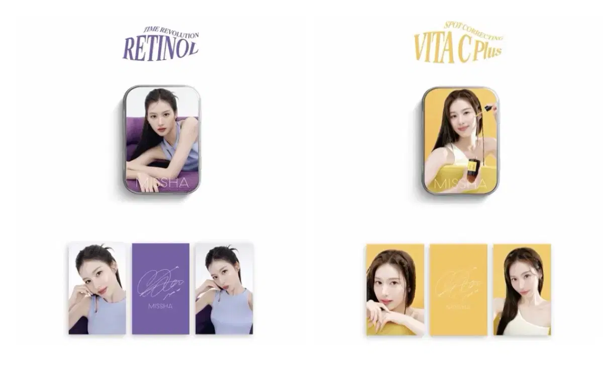 Twice sana Misha Photo Card photocard Tin Case Set Pre-order benefits.