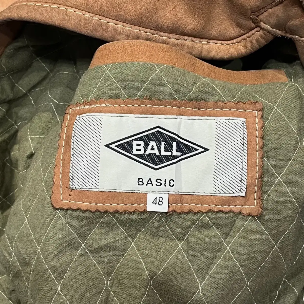 BALL 카우레더 헌팅자켓