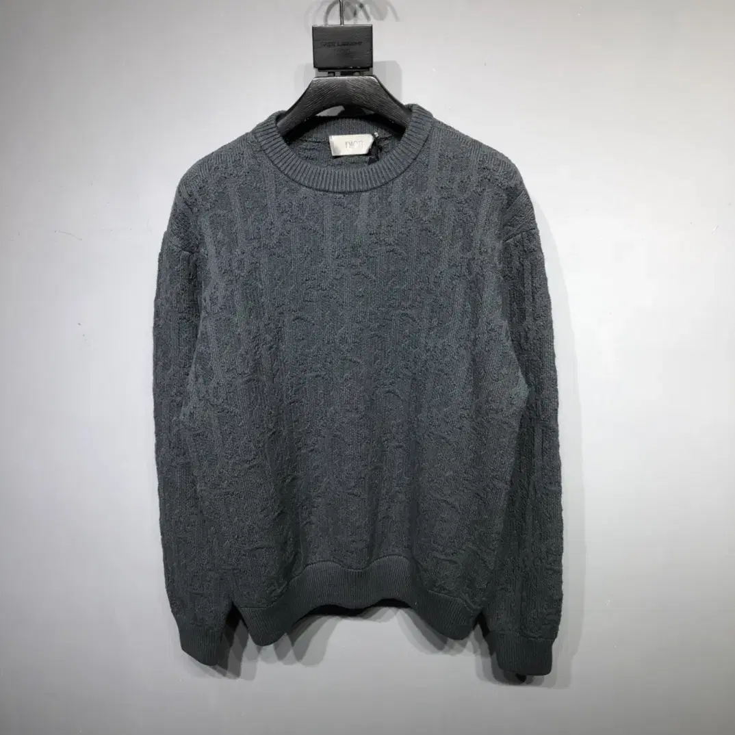 Dior Men's gaeul Winter Gray Wool Knit Sweater