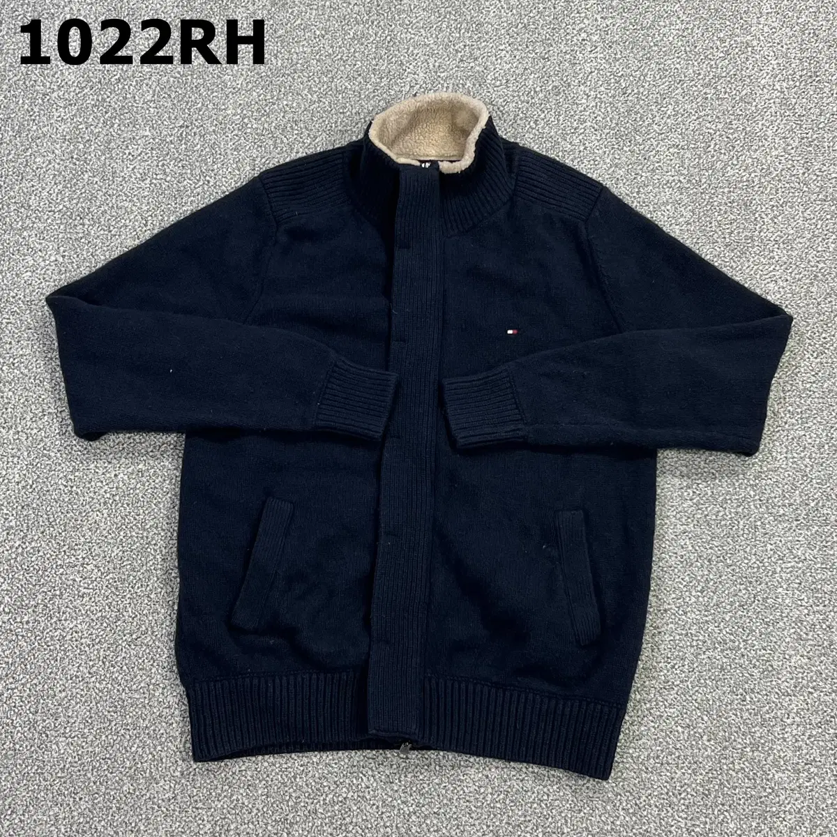 [L] Tommy Hilfiger Men's Knit Button Zip-up Jacket 1022RH