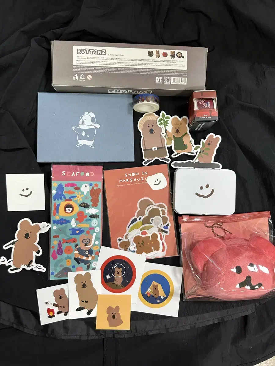 (Bulk) Dinotain Javits, limited stickers, pouches, etc.