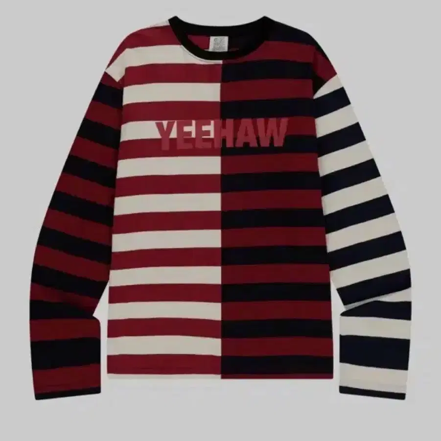 더바이닐하우스 PAINTING STRIPE LS TEE RED