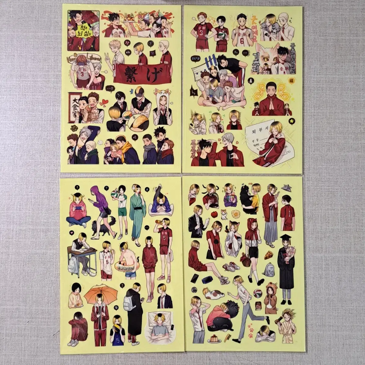 Haikyuu hemunim sticker kenma kuroo nekoma postcard pvak