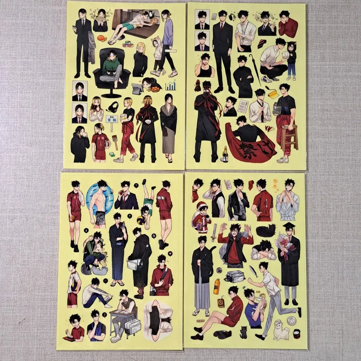 Haikyuu hemunim sticker kenma kuroo nekoma postcard pvak