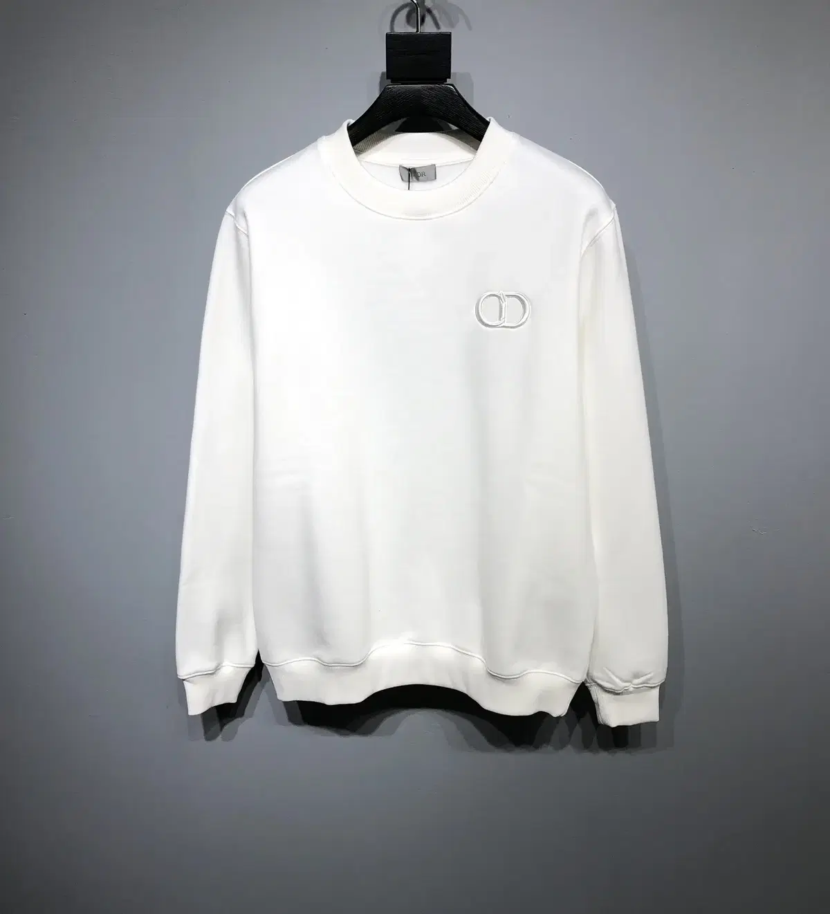 Dior Embroidered white knit top for Men