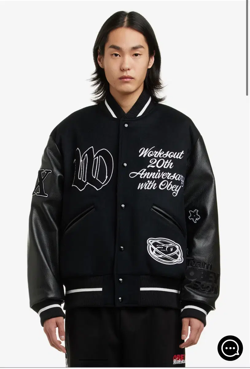 Obey Works Out 20th Anniversary Varsity Jacket