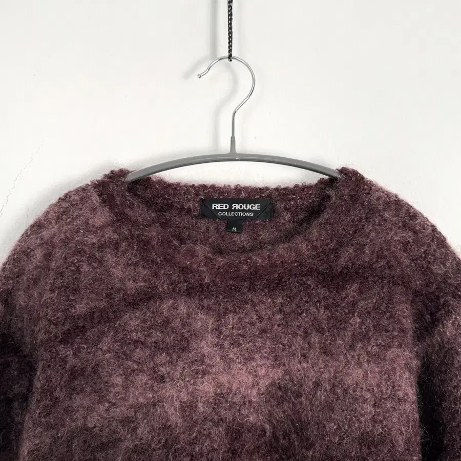 vintage fuzzy cropped knit sweater