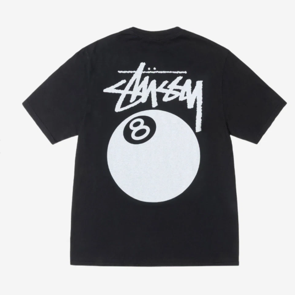 [L] Stussy 8 Ball Short Sleeve T-Shirt Black