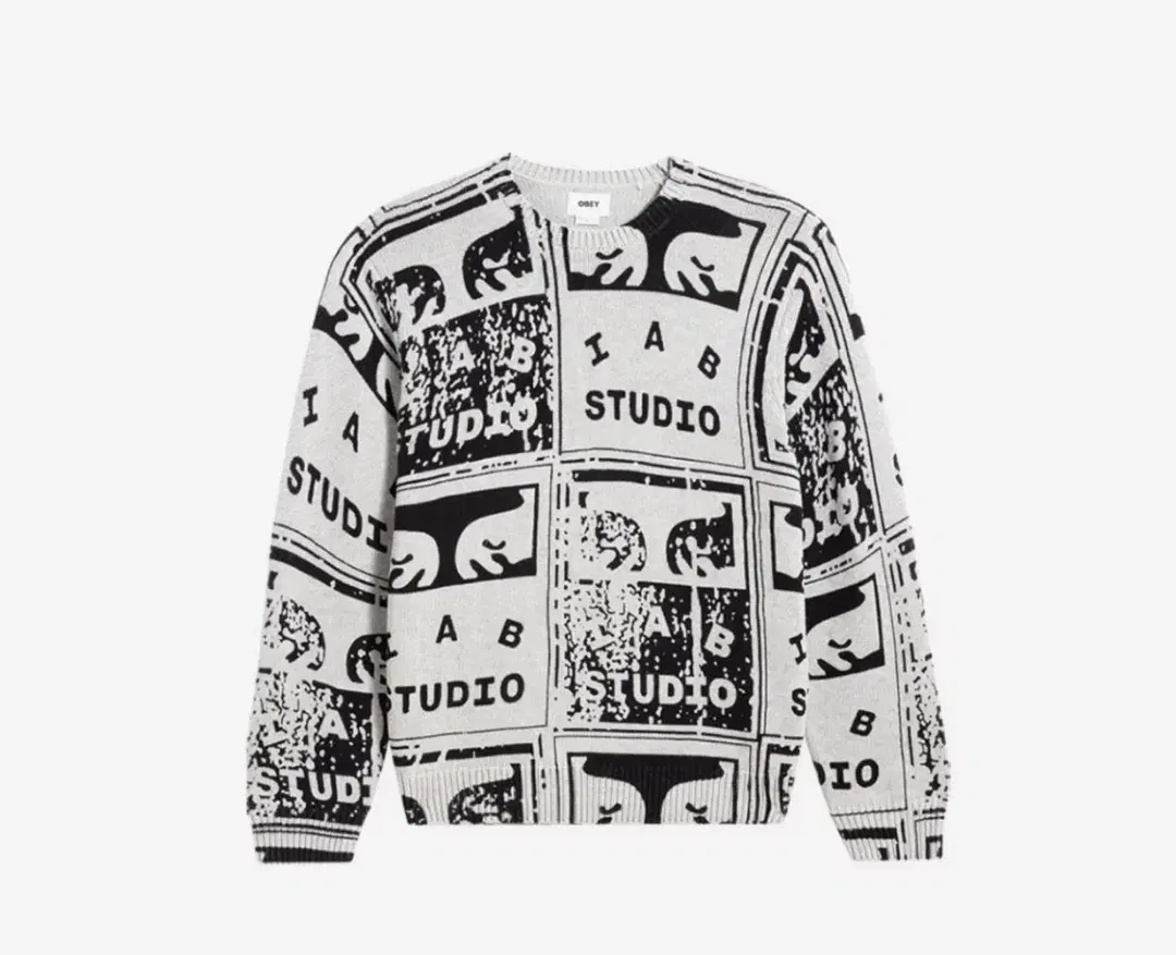 XL 아이앱 스튜디오 x 오베이 스웨터 그레이 IAB x OBEY
