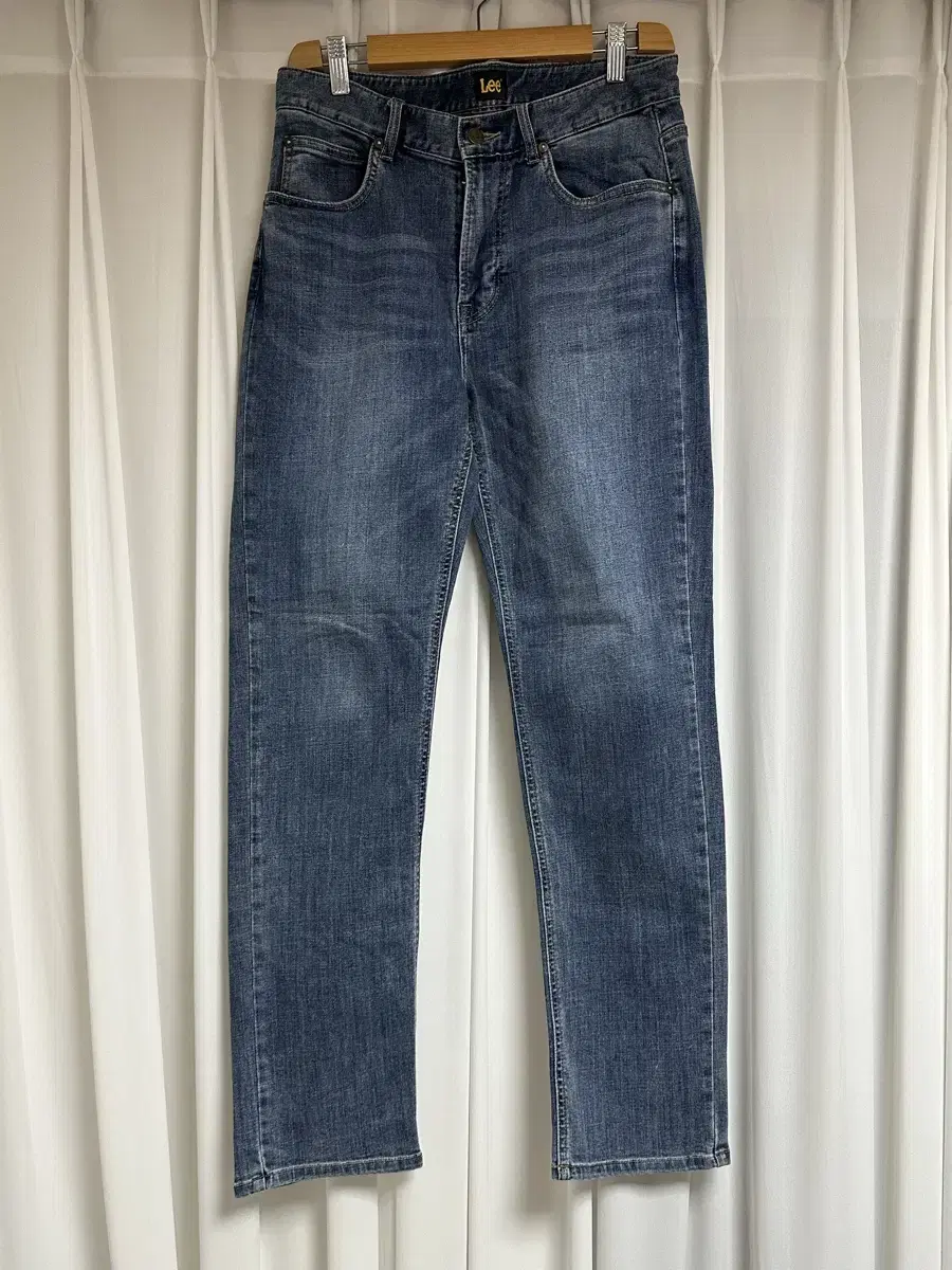 [Lee] Lee Slim Straight Mid-Cut Denim Pants 30