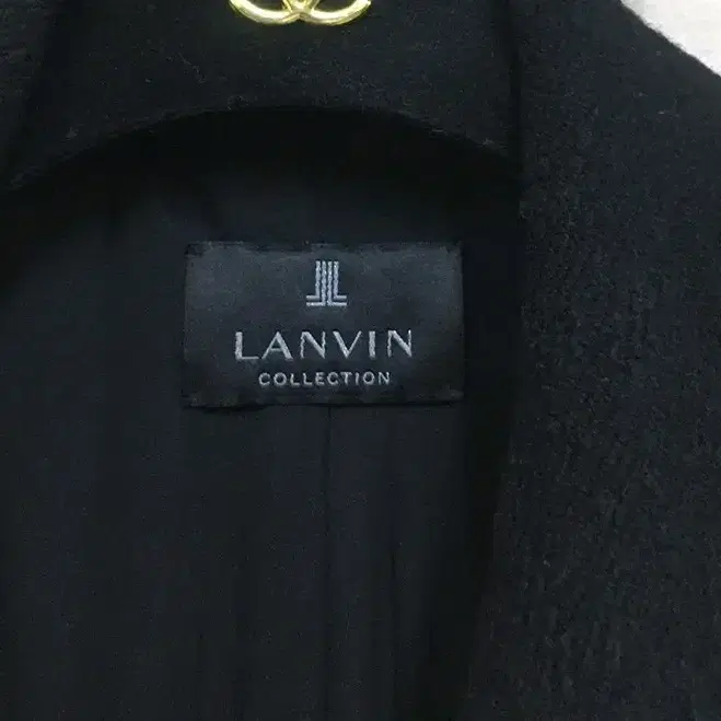 (55)LANVIN 랑방컬렉션 정품  양모100%블랙 울롱코트