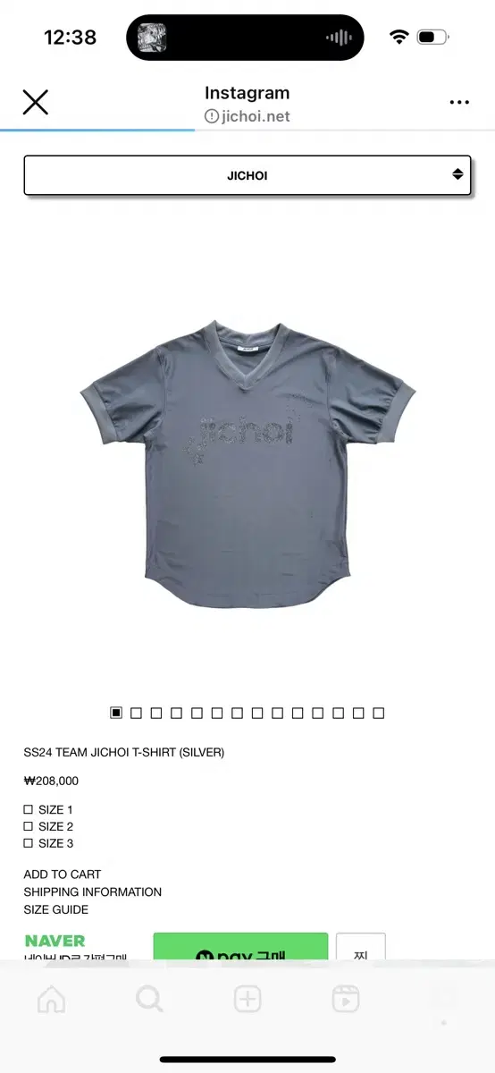 SS24 TEAM JICHOI T-SHIRT (SILVER) 지초이