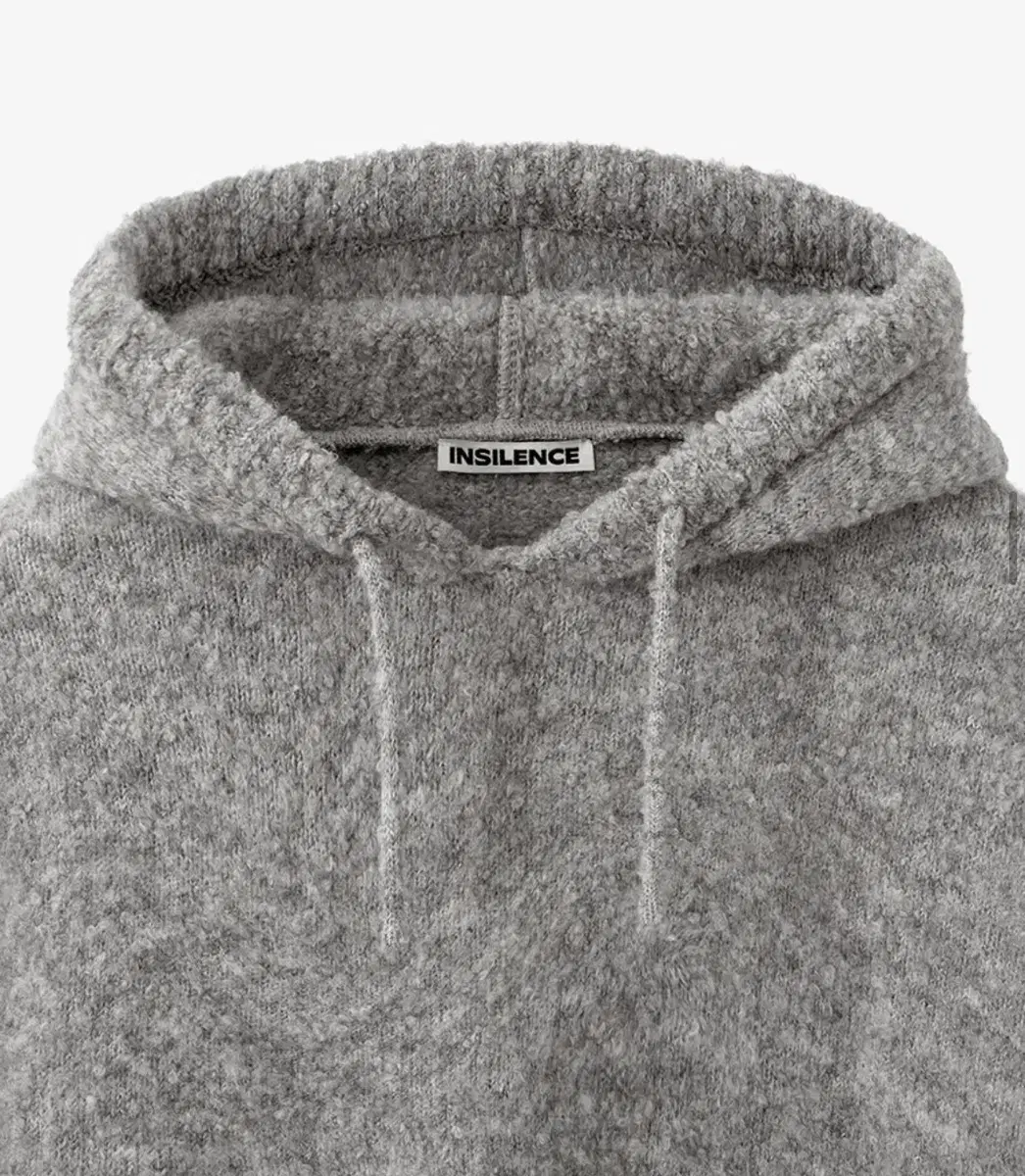 Insilence Boucle Knit Hoodie ASH BROWN