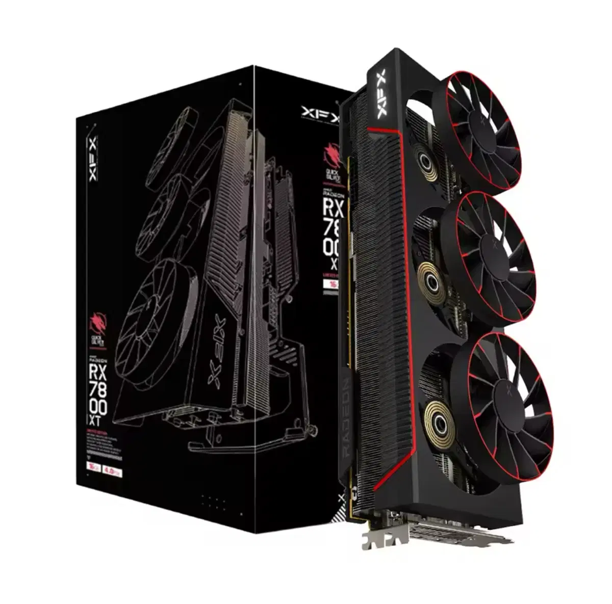 XFX 라데온 RX 7800 XT Magnetic Air BLACK D6