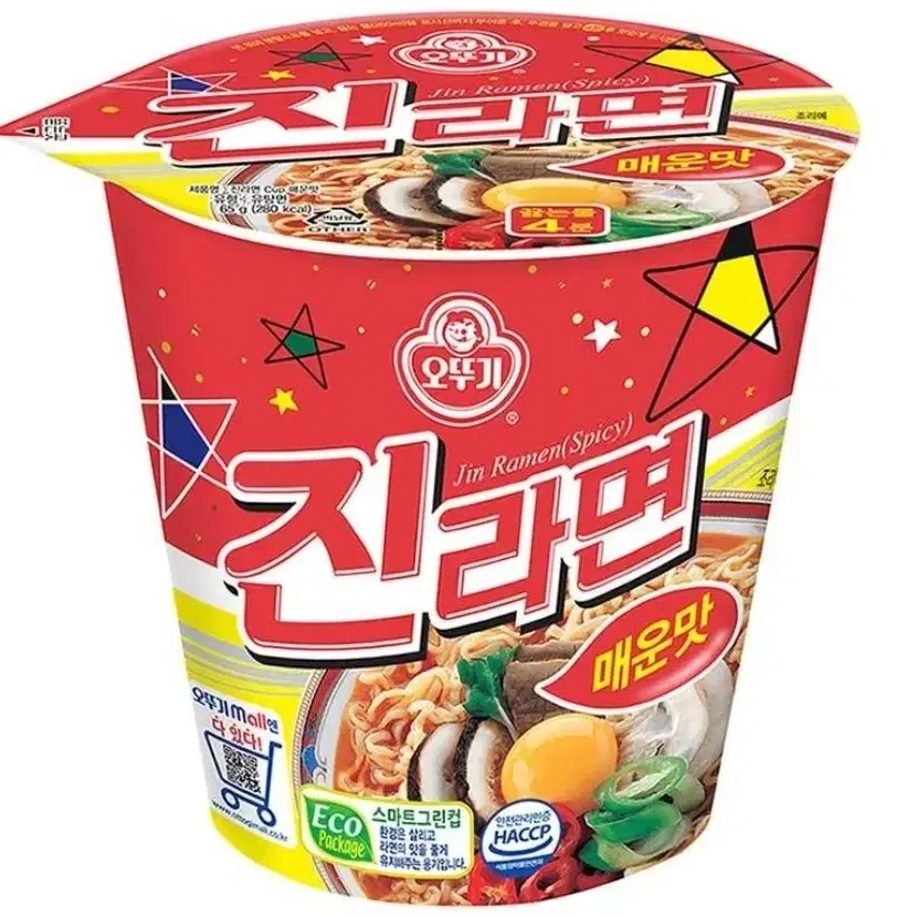 오뚜기 진라면 65g 12개 컵라면 소컵