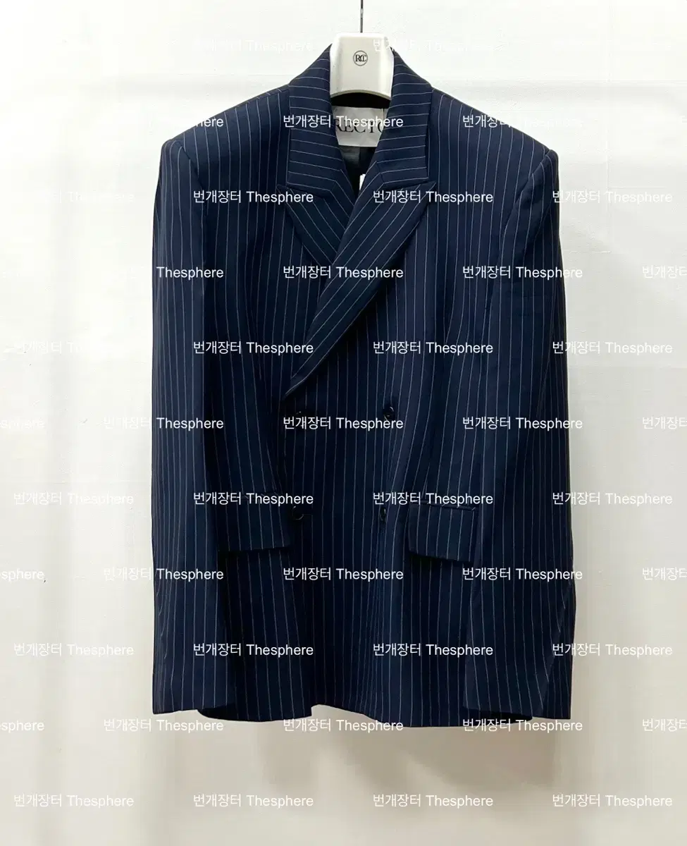 Recto 24FW Pinstripe Hourglass Jacket Navy