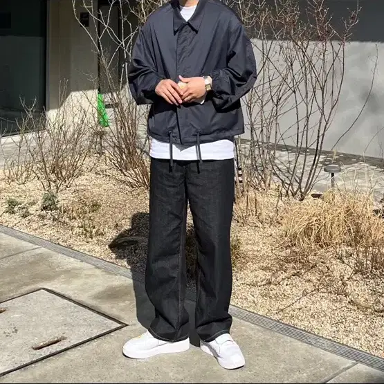 [L] 언어펙티드 OVERSIZED BLOUSON 블루종 차콜