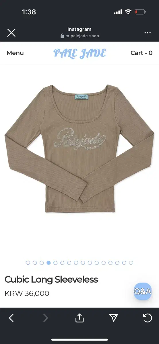 페일제이드 큐빅 롱슬리브 palejade Cubic Long Sleeve