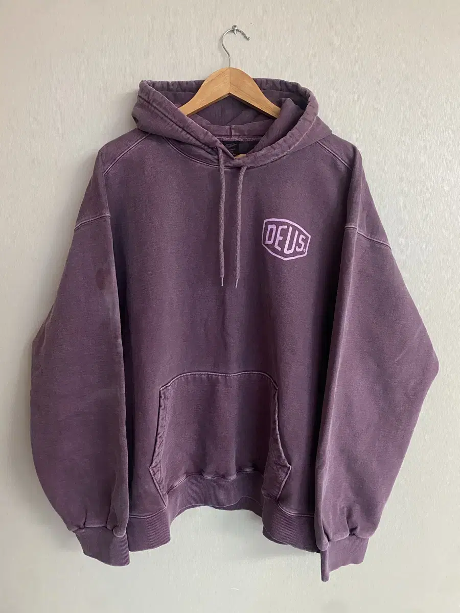 Deus Ex Machina Seoul College Dark Plum Hoodie L