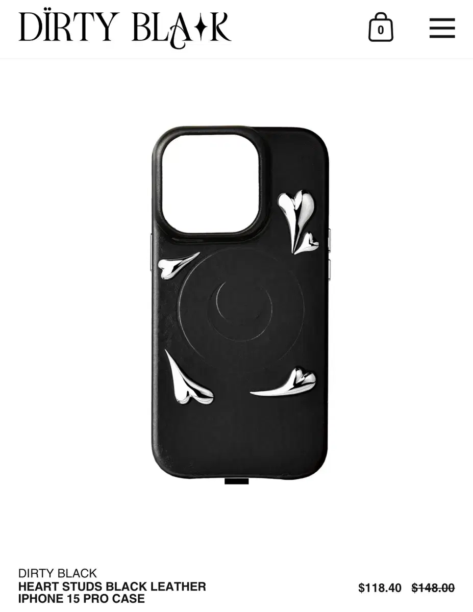 iPhone 15 Pro Case Dirty Black