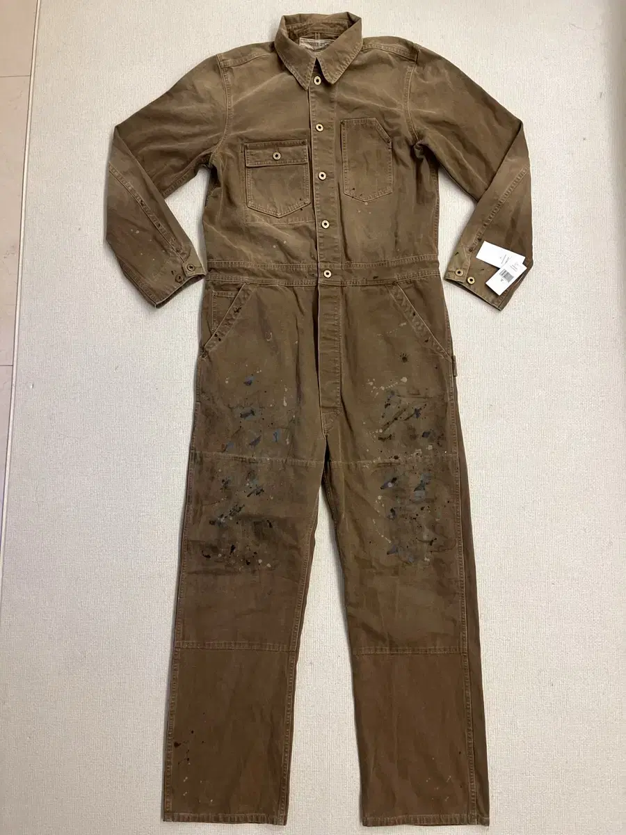 rrl duck canvas double knees overalls