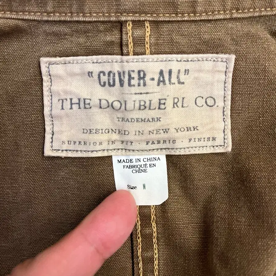 RRL DUCK CANVAS DOUBLE KNEES COVER-ALL