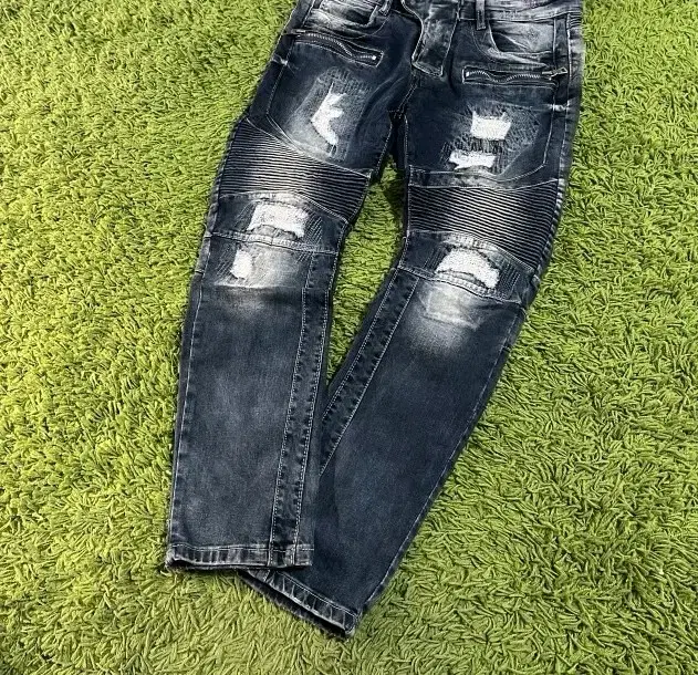 Balmain biker jin jeans denim jeans denim jeans 34 in.