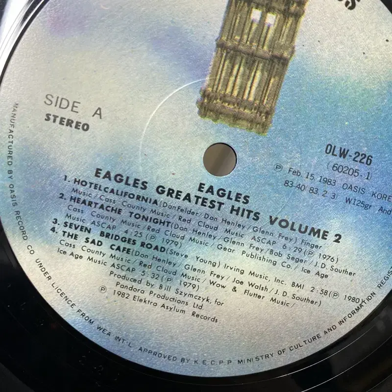 EAGLES HITS  LP / AA6473