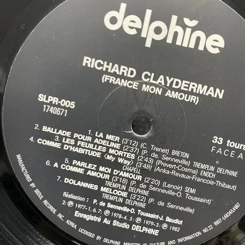 RICHARD CLAYDERMAN LP / AA6482