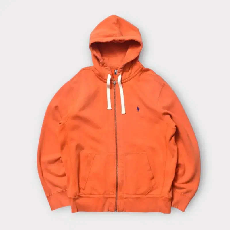 00S Polo Ralph Lauren Tangerine Cotton Hooded Zip-up Jacket N840