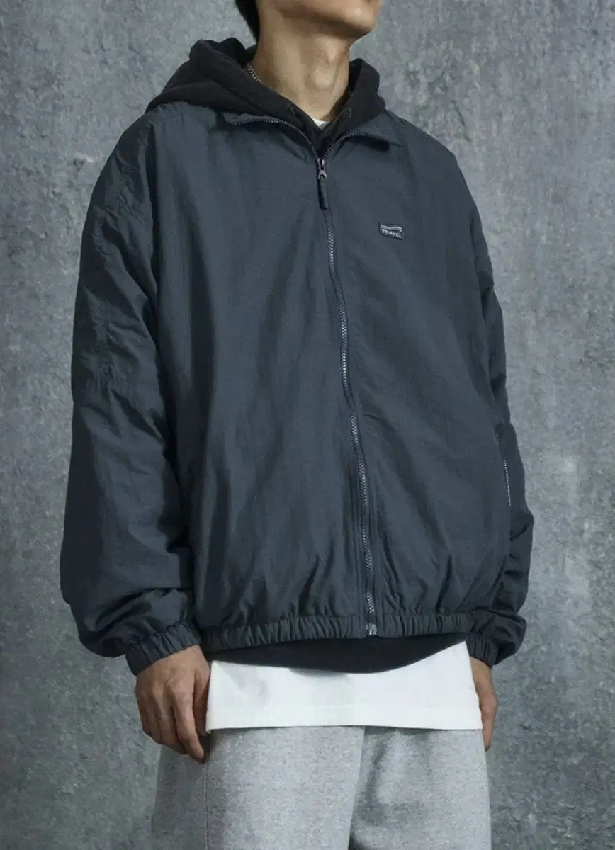 Travel Crunch Jacket Charcoal M Windbreaker