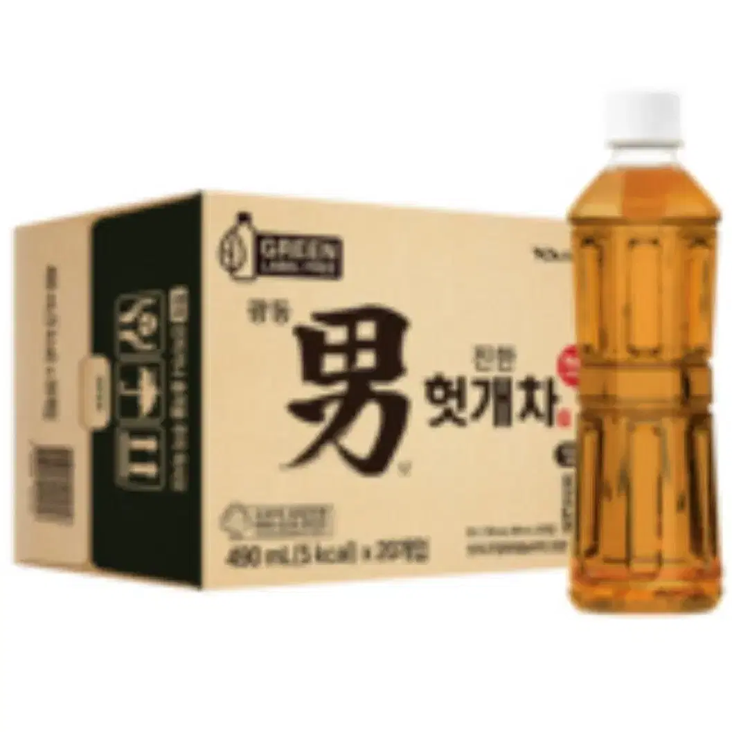 광동진한헛개차 그린 무라벨, 490ml, 20개