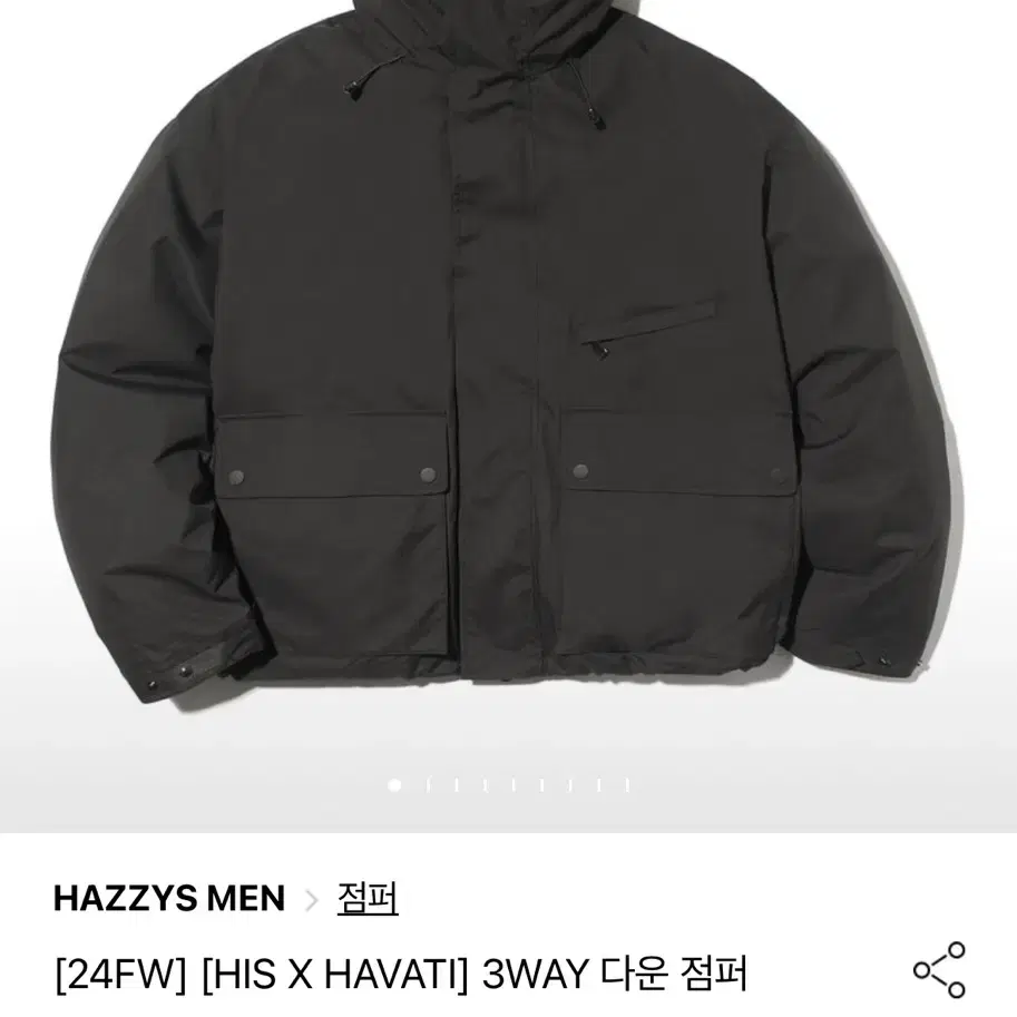 헤지스맨 his x havati 3way 다운 점퍼 [M]