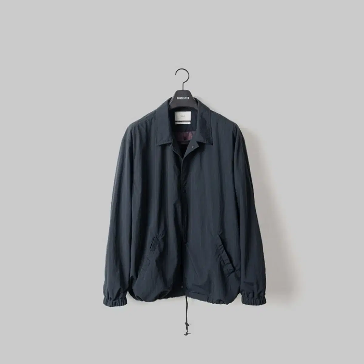 [1] OurSelves Washed Nylon Coach Jacket in Dark Navy