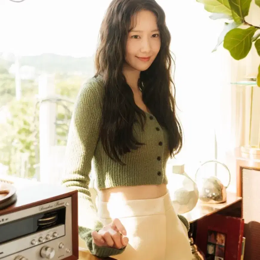 다이애그널 DOWNY RIBBED KNIT CARDIGAN (green)