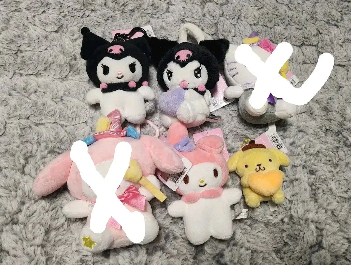 Sanrio Kuromi, My Melody, Han Gyodong, Pochaco, Hello Kitty keyring