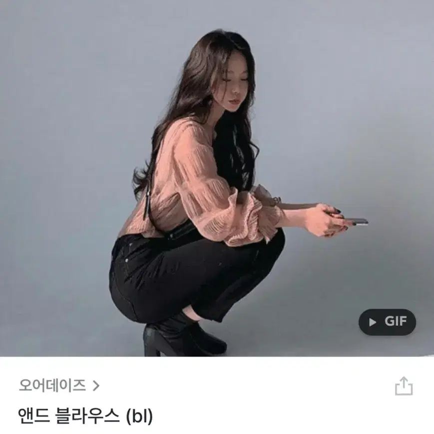 오어데이즈 쉬폰 시스루 블라우스 아이보리