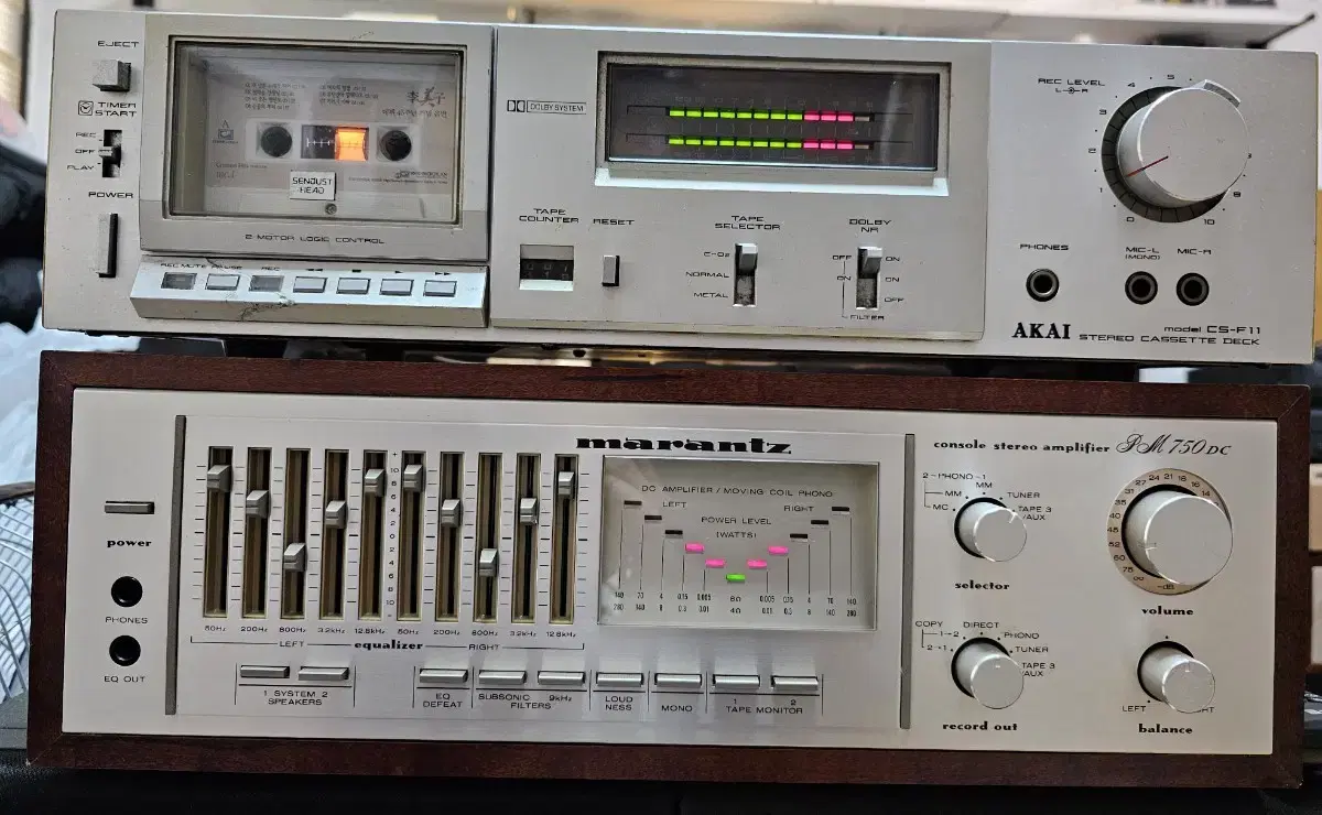 마란츠(MARANTZ) PM750DC. AKAI 카세트데크 CS-F11