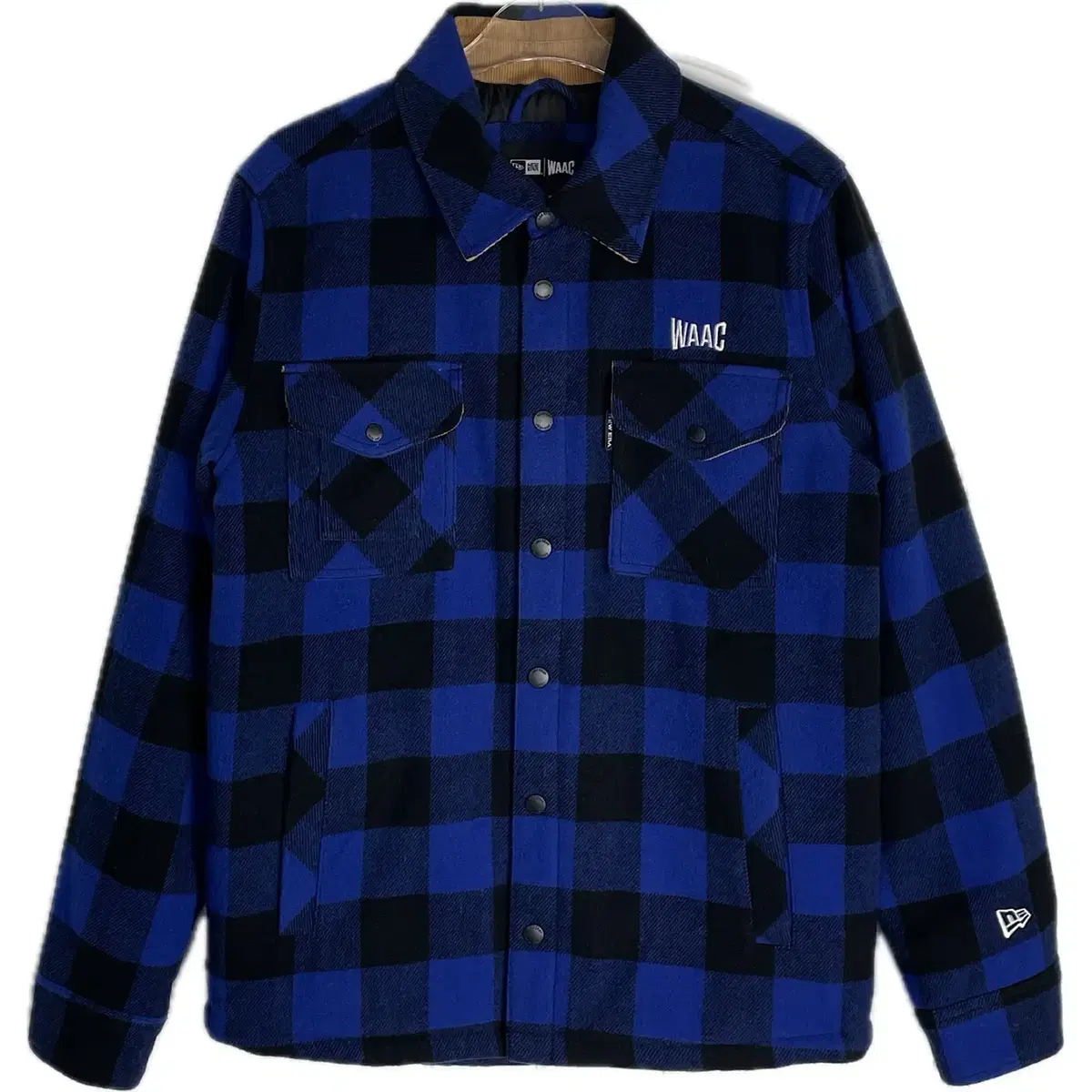 [S] New Era Check Wool Padded Shirt