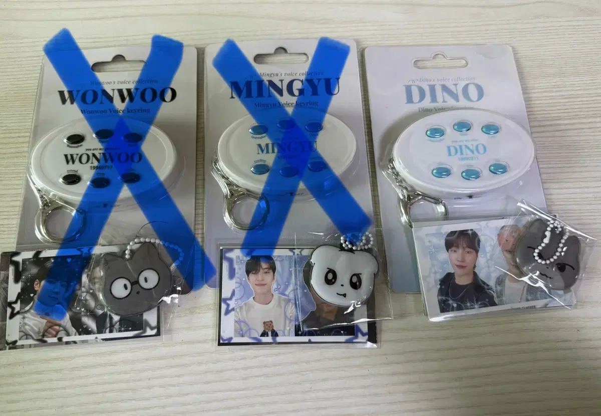 Seventeen Voice Keyring wonwoo mingyu dino pre-order benefit incl.