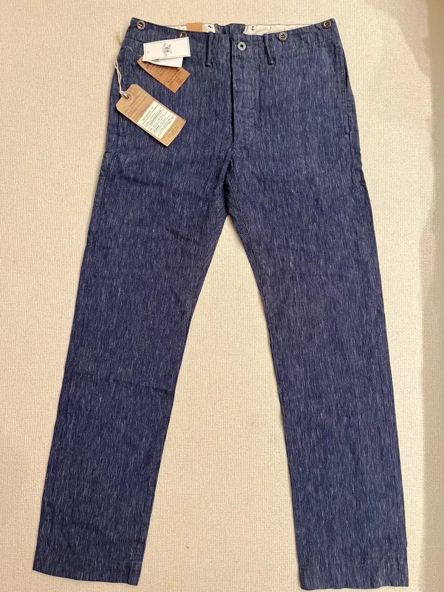 RRL INDIGO BLUE WABASH STRIPED PANTS