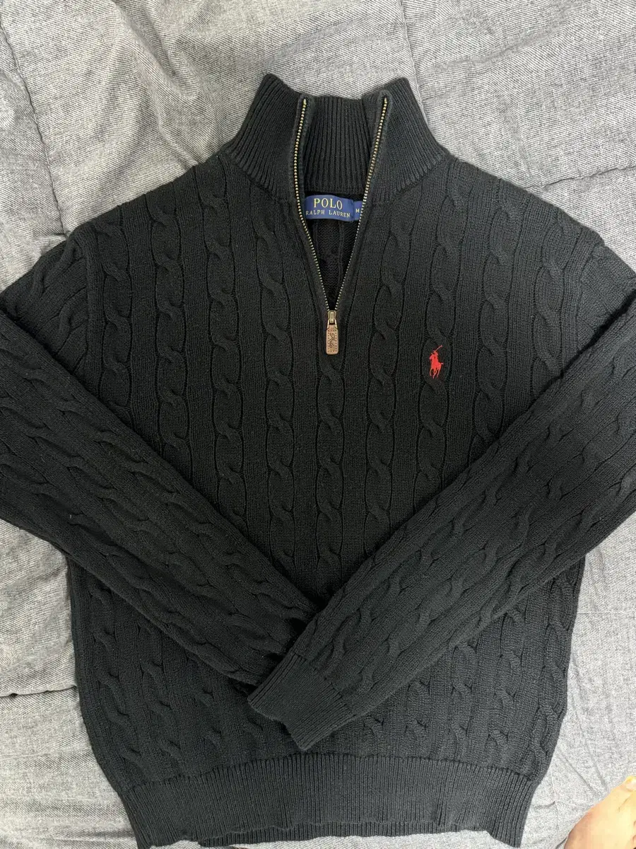 Polo Ralph Lauren 23FW Half-Zip Pretzel Half-Zip Knit Sweater