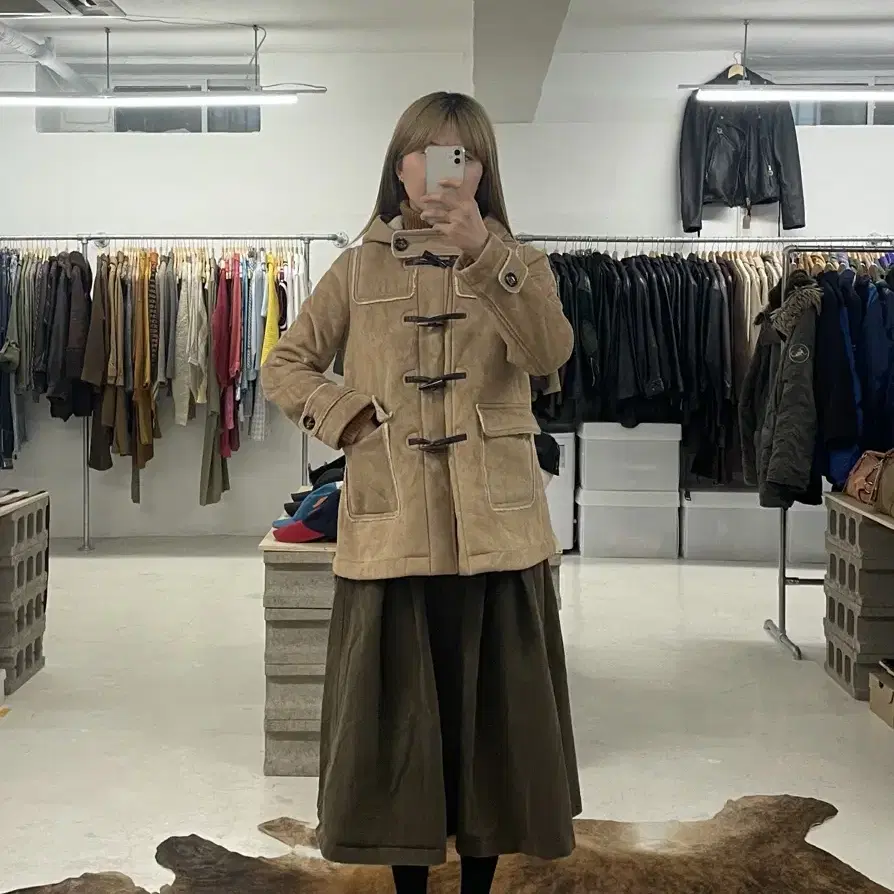 RAY BEAMS shearling duffle coat