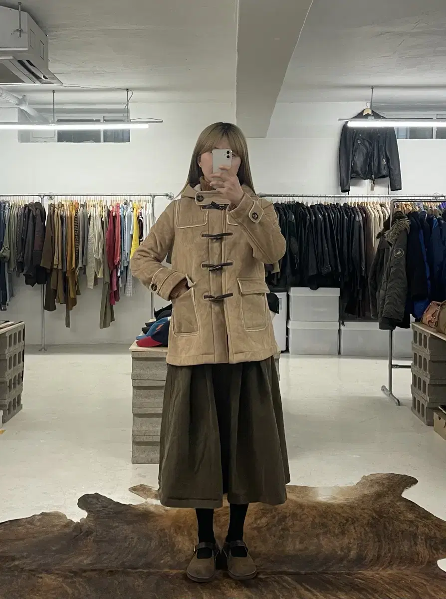 RAY BEAMS shearling duffle coat