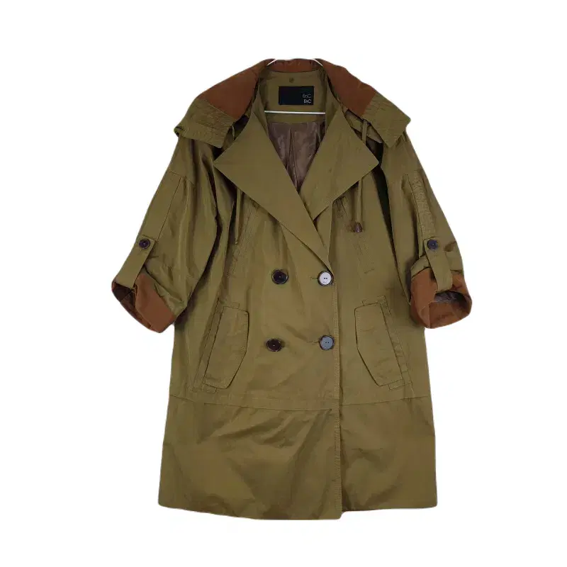 E9767 ENC W85160 Khaki Casual Hooded Jacket/Dirk