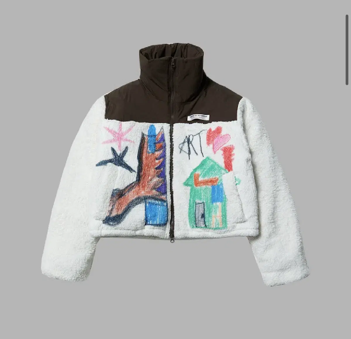 더뮤지엄비지터 CRAYON ART PRINTED FLEECE JUMPER