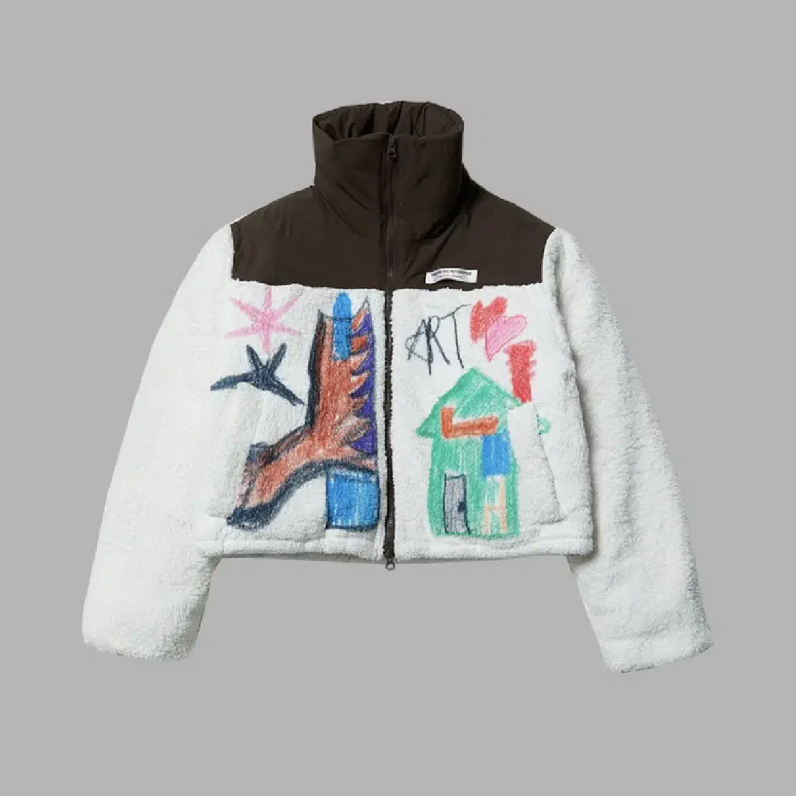 더뮤지엄비지터 CRAYON ART PRINTED FLEECE JUMPER