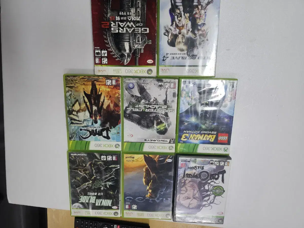 XBOX360  엑박360  게임8장일괄판매합니다.